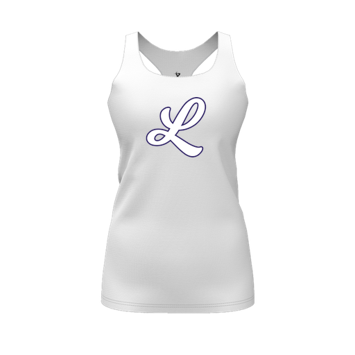 [FT0TRBWH-FYS-LOGO1] Decker Racerback Tank Top (Female Youth S, White, Logo 1)