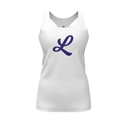 [CUS-DFW-RCBK-PER-WHT-FYS-LOGO2] Racerback Tank Top (Female Youth S, White, Logo 2)