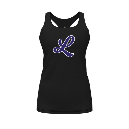 [FT0TRBBK-FYS-LOGO2] Decker Racerback Tank Top (Female Youth S, Black, Logo 2)