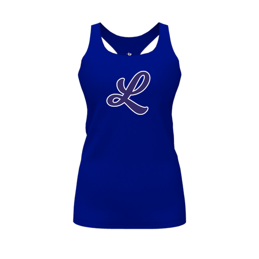 [FT0TRBRY-FYS-LOGO2] Decker Racerback Tank Top (Female Youth S, Royal, Logo 2)