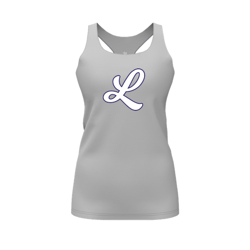 [FT0TRBGY-FYS-LOGO1] Decker Racerback Tank Top (Female Youth S, Gray, Logo 1)