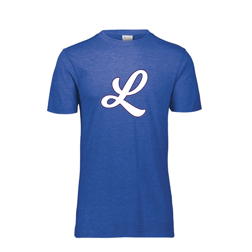 [FTSCUBRY-YS-LOGO1] Decker Youth Tri-Blend T-Shirt - Short Sleeve (Youth S, Royal, Logo 1)