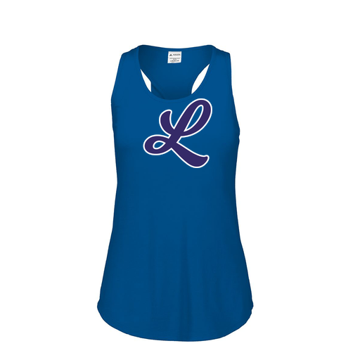 [3078.U55.S-LOGO2] Ladies Tri Blend Tank Top (Female Adult S, Royal, Logo 2)