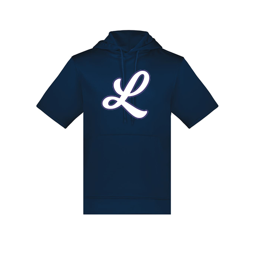 [6871.065.S-LOGO1] Men's Dri Fit Short Sleeve Hoodie (Adult S, Navy, Logo 1)
