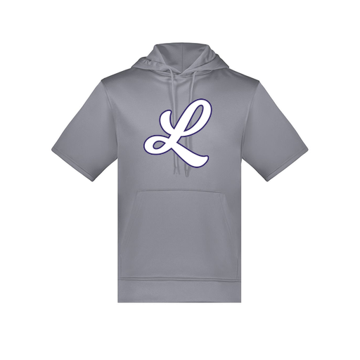 [6871.059.S-LOGO1] Men's Dri Fit Short Sleeve Hoodie (Adult S, Gray, Logo 1)