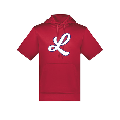 [6871.083.S-LOGO1] Men's Dri Fit Short Sleeve Hoodie (Adult S, Red, Logo 1)
