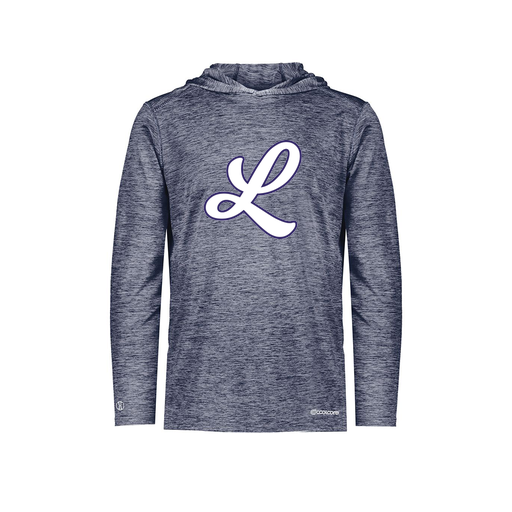 [FOLHCGNV-YS-LOGO1] Decker Youth Charge Hoodie (Youth S, Navy, Logo 1)