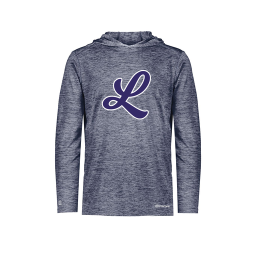 [FOLHCGNV-YS-LOGO2] Decker Youth Charge Hoodie (Youth S, Navy, Logo 2)