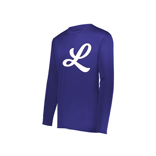 [222822.747.XS-LOGO1] Men's LS Smooth Sport Shirt (Adult XS, Purple, Logo 1)