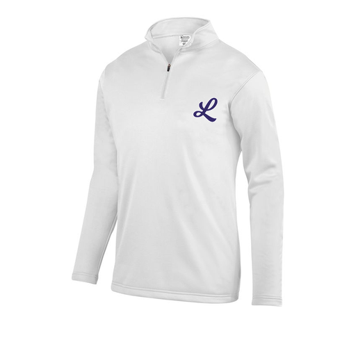 [FOLQFFWH-AS-LOGO2] Decker Men's FlexFleece 1/4 Zip (Adult S, White, Logo 2)