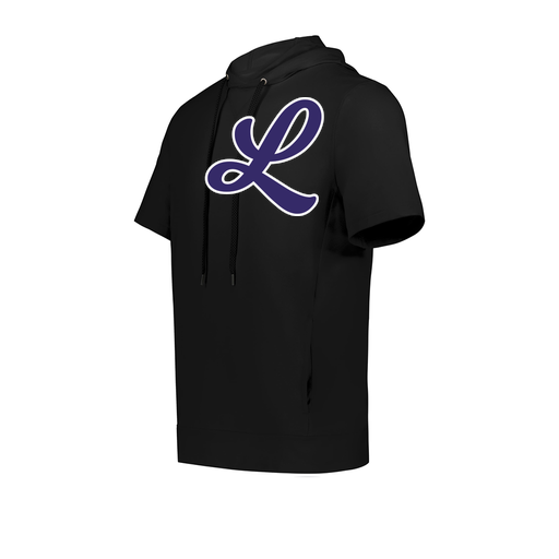 [222605.080.S-LOGO2] YOUTH VENTURA SOFT KNIT SHORT SLEEVE HOODIE (Youth S, Black, Logo 2)