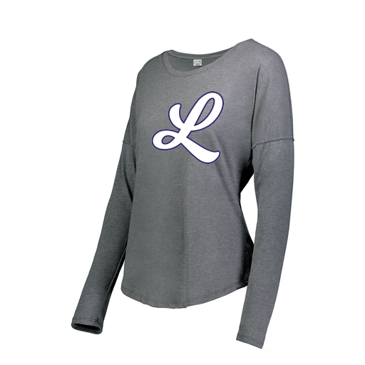 [3077.013.XS-LOGO1] Ladies LS Ultra-blend T-Shirt (Female Adult XS, Gray, Logo 1)
